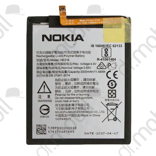Akkumulátor Nokia 6 Li-ion Polymer 3000mAh HE316